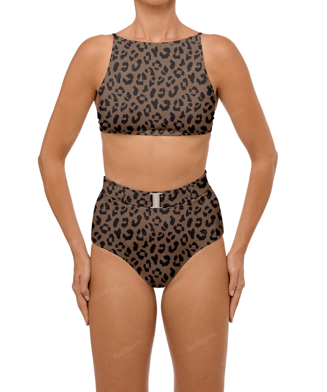 BSWS-B98 Belted High Rise Bikini Bottom