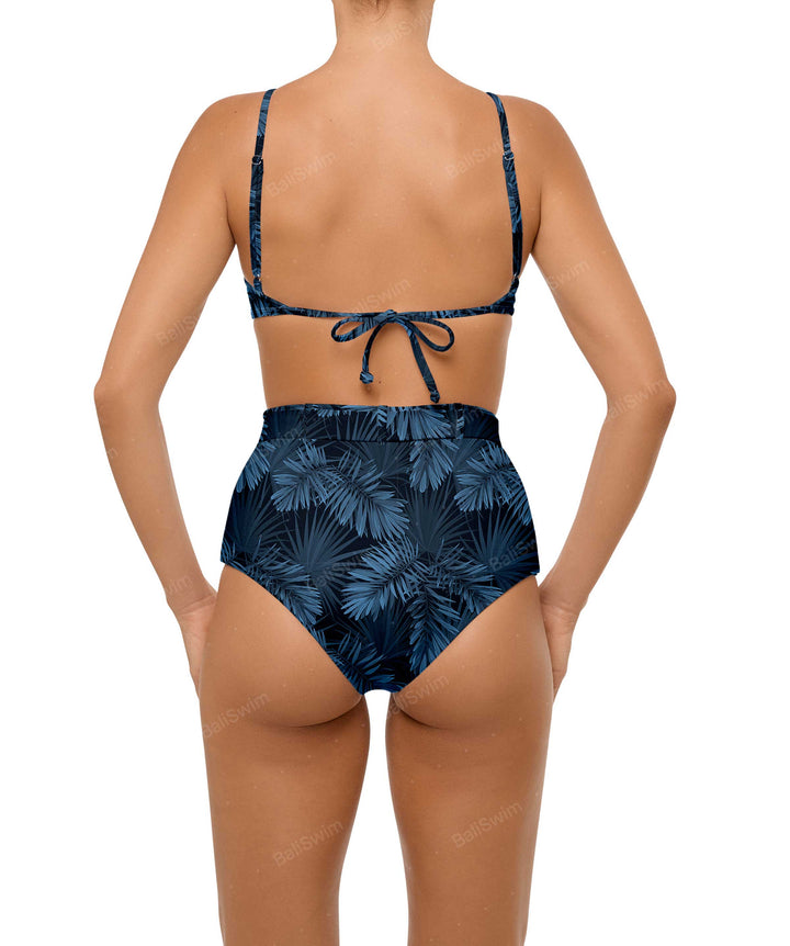 BSWS-B98 Belted High Rise Bikini Bottom