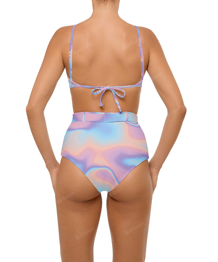 BSWS-B98 Belted High Rise Bikini Bottom