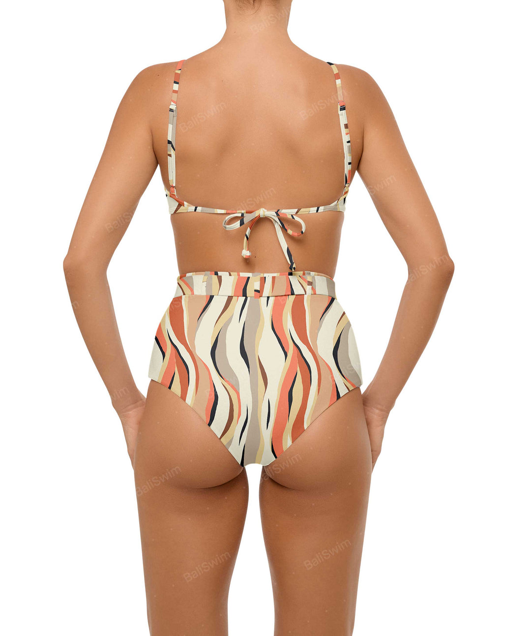 BSWS-B98 Belted High Rise Bikini Bottom