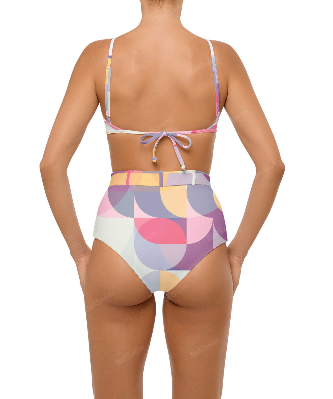 BSWS-B98 Belted High Rise Bikini Bottom
