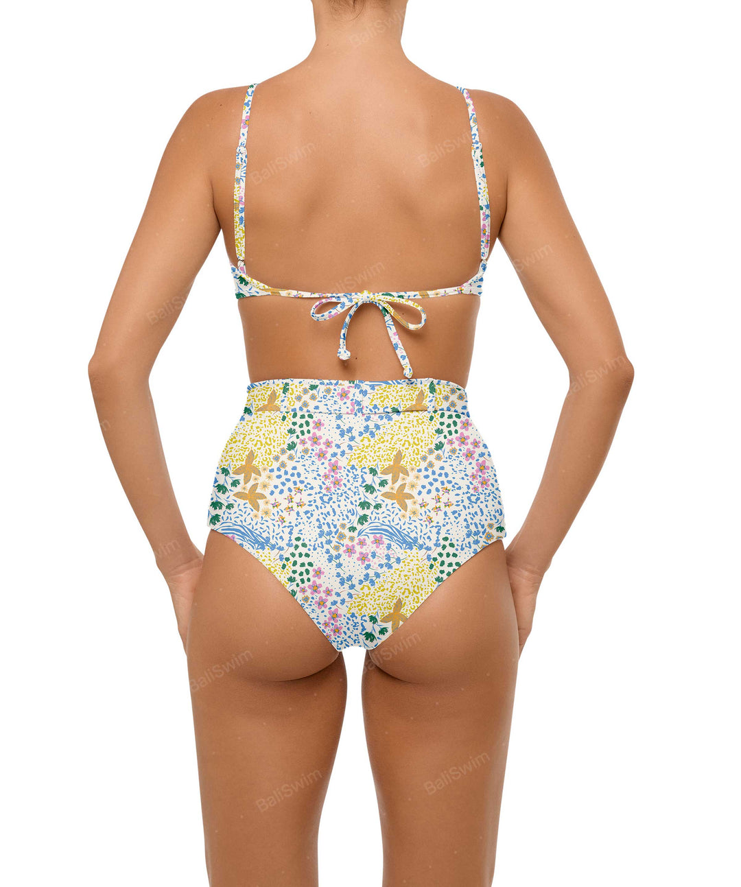 BSWS-B98 Belted High Rise Bikini Bottom