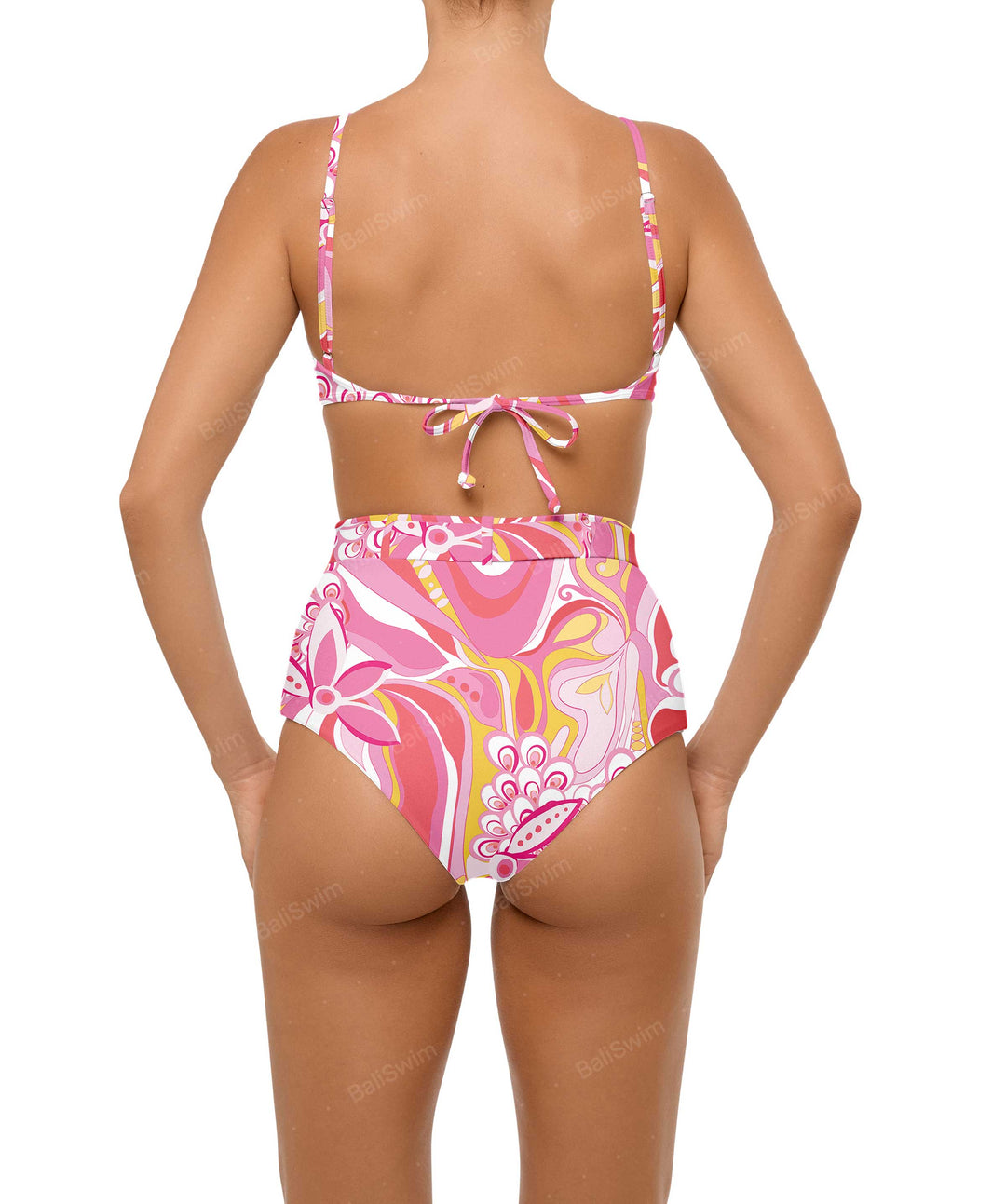 BSWS-B98 Belted High Rise Bikini Bottom