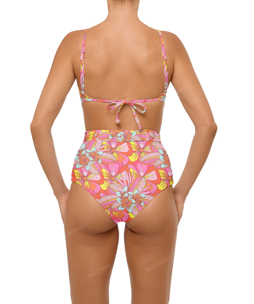 BSWS-B98 Belted High Rise Bikini Bottom