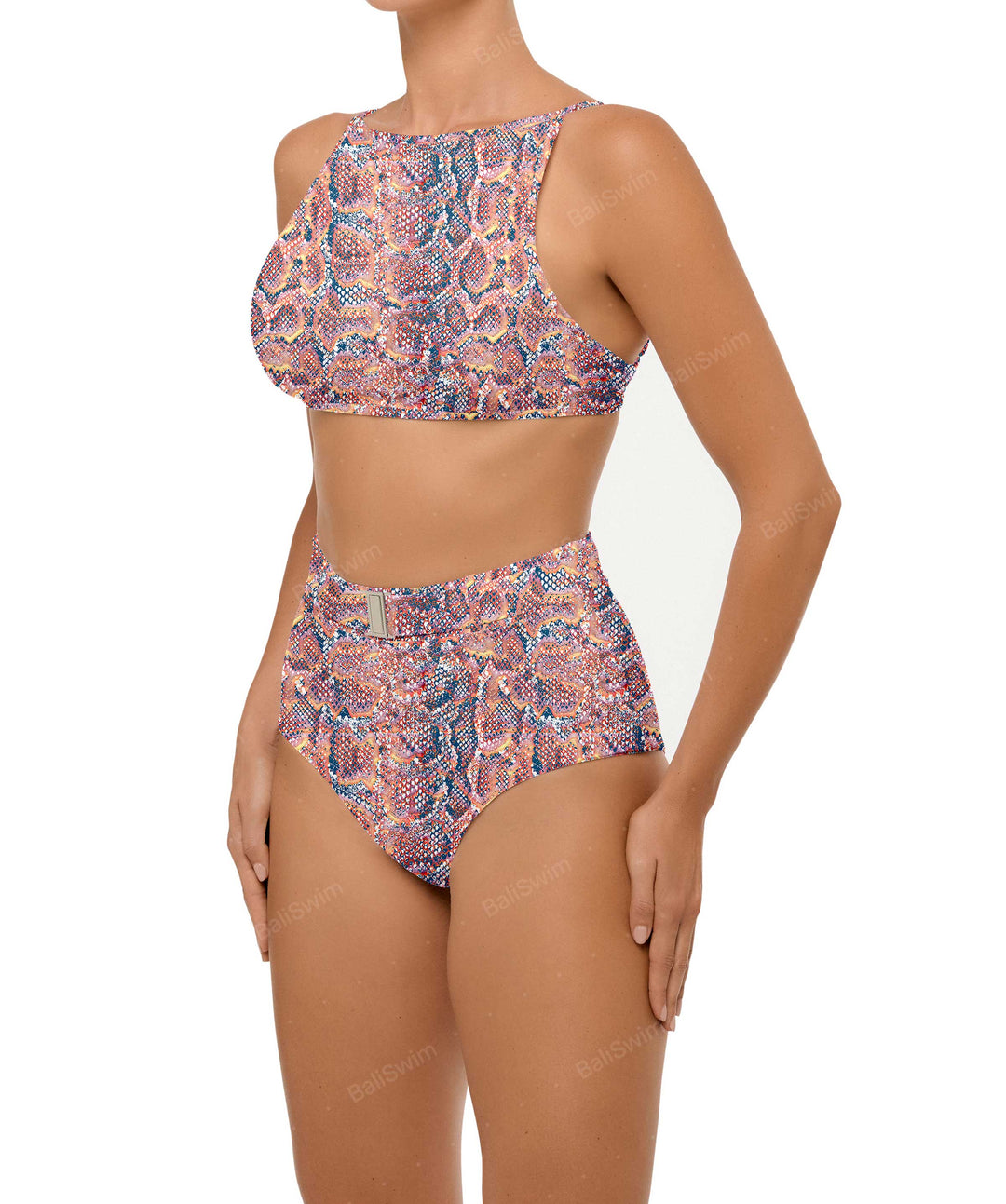 BSWS-B98 Belted High Rise Bikini Bottom
