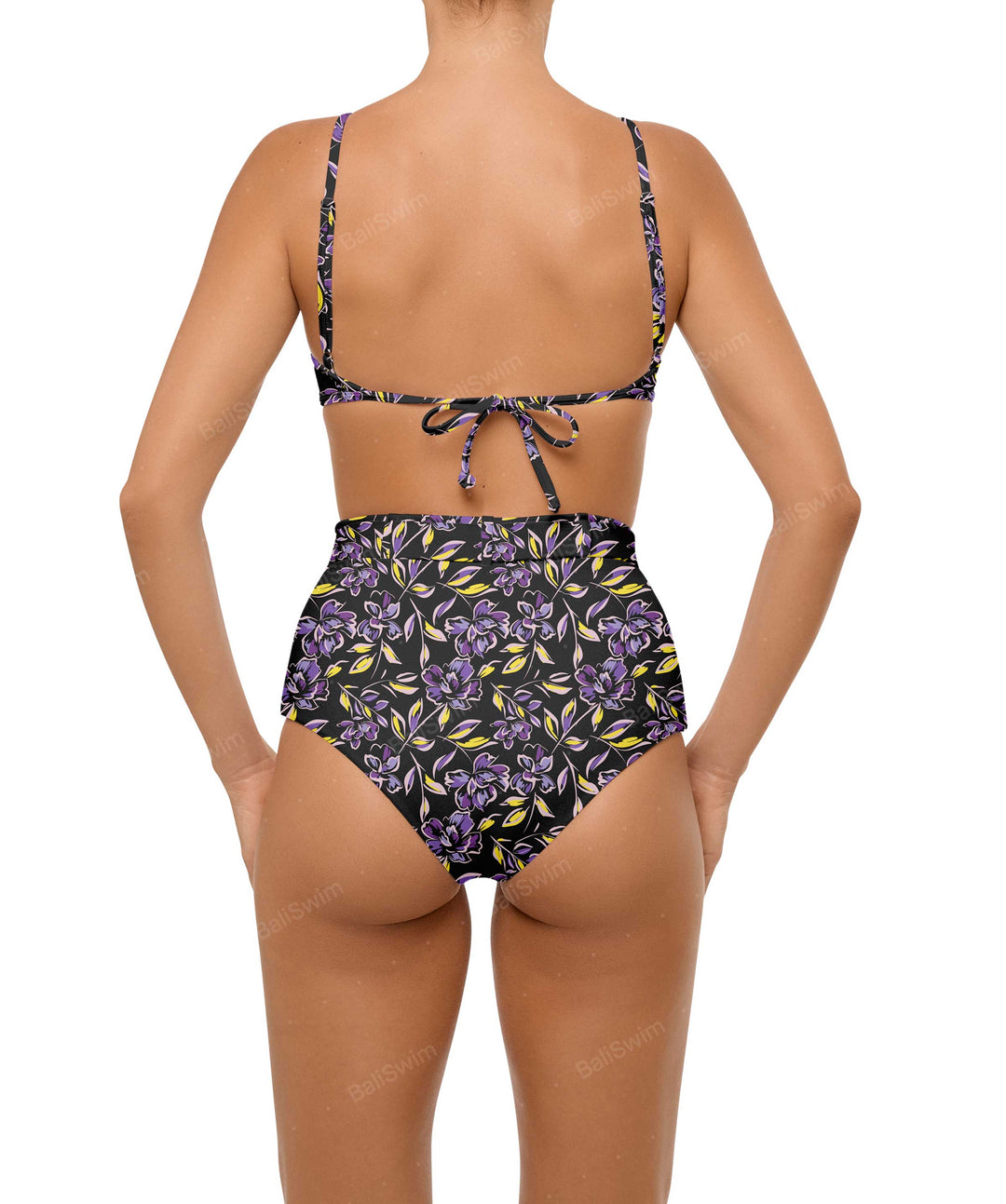 BSWS-B98 Belted High Rise Bikini Bottom