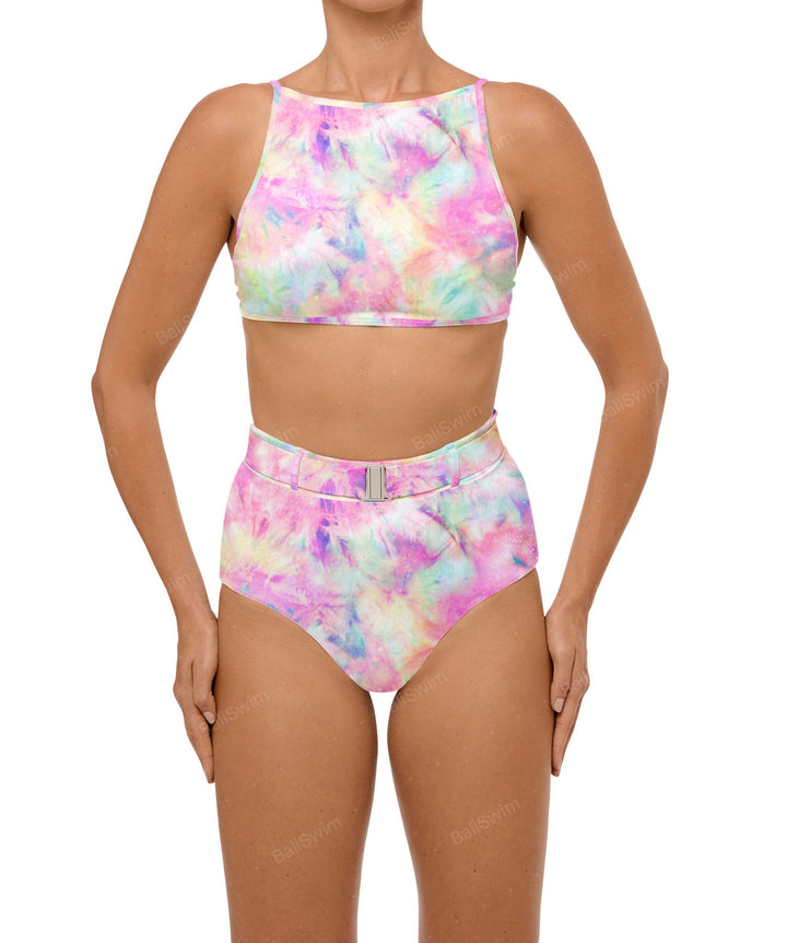 BSWS-B98 Belted High Rise Bikini Bottom
