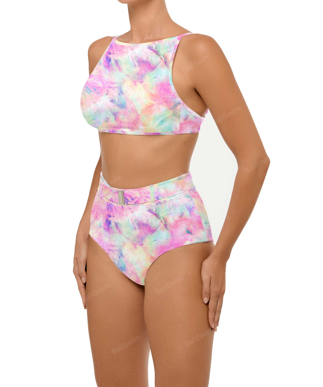 BSWS-B98 Belted High Rise Bikini Bottom