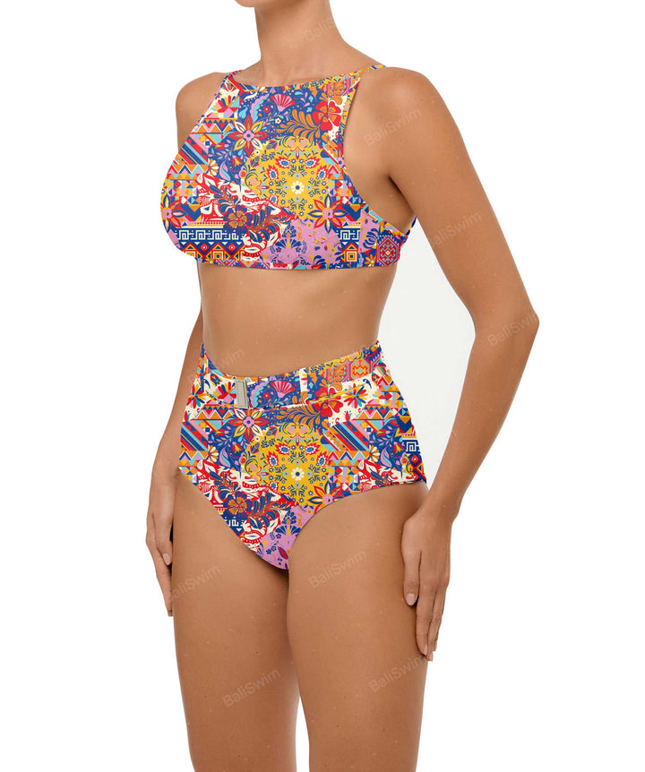 BSWS-T98 High Neck Bikini Top