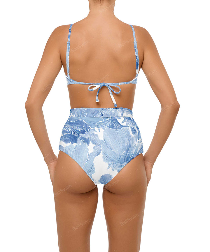 BSWS-B98 Belted High Rise Bikini Bottom