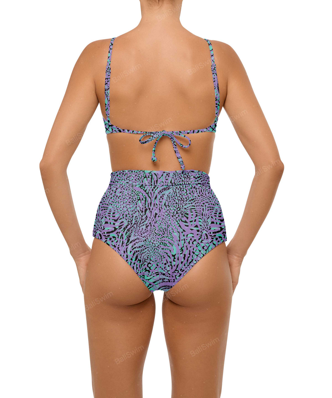BSWS-B98 Belted High Rise Bikini Bottom