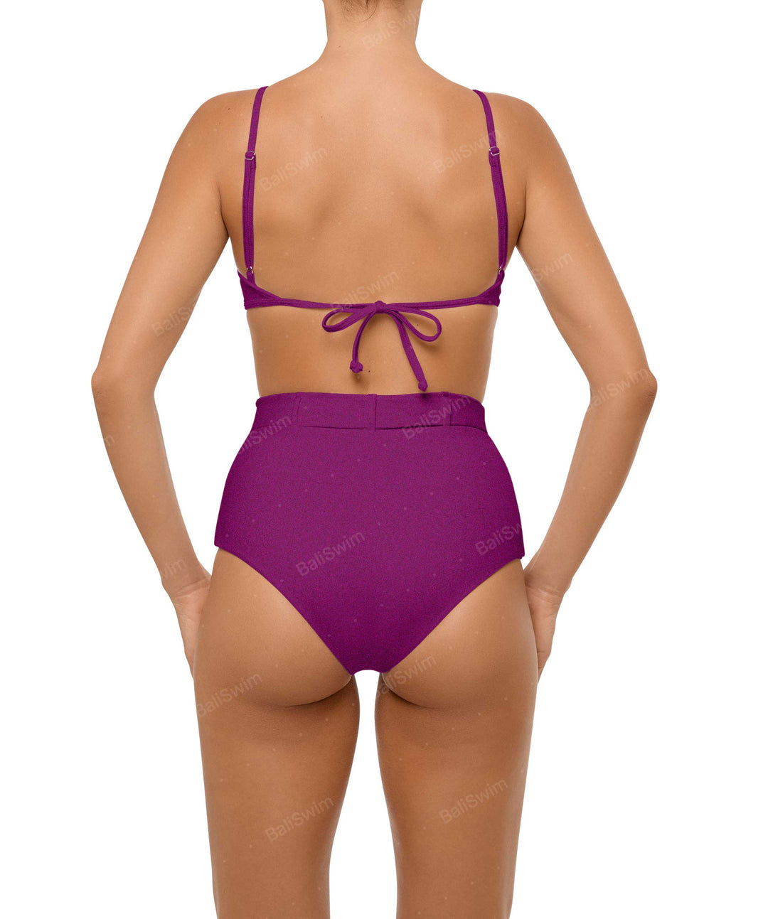 BSWS-B98 Belted High Rise Bikini Bottom
