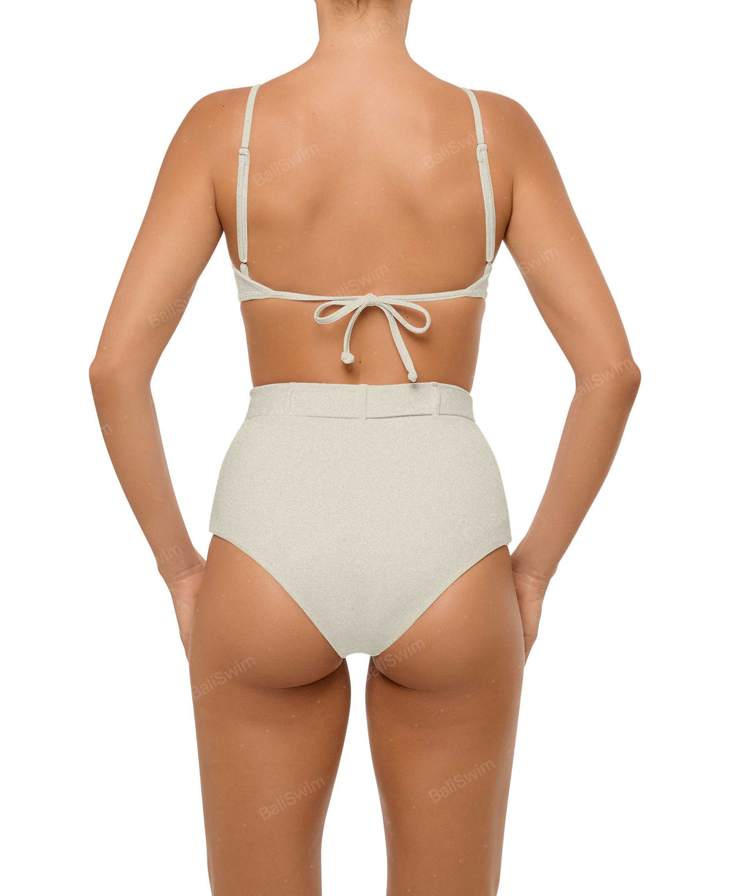 BSWS-B98 Belted High Rise Bikini Bottom