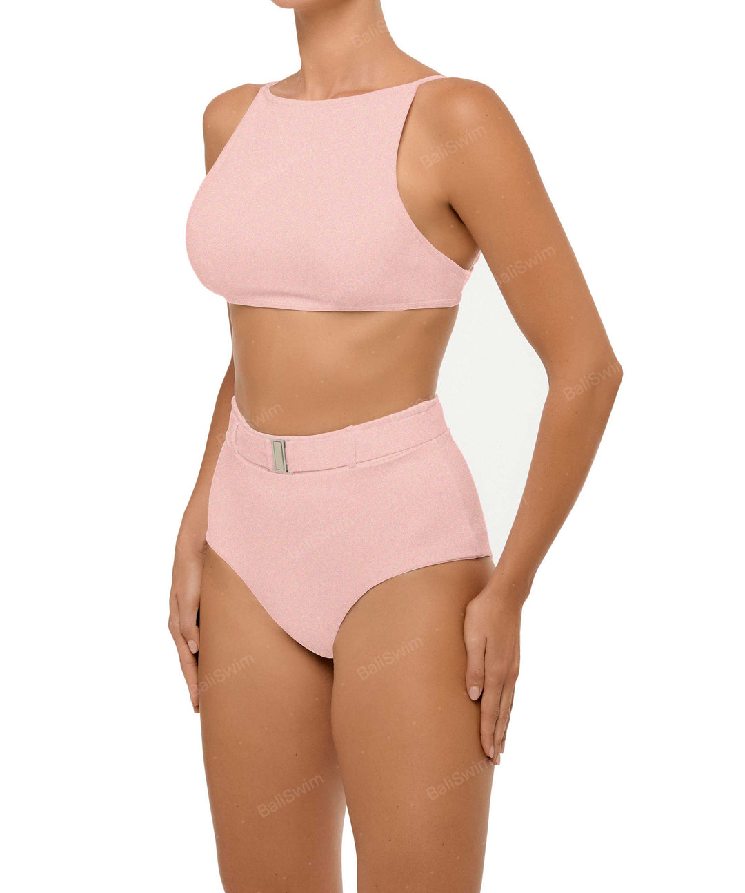 BSWS-B98 Belted High Rise Bikini Bottom