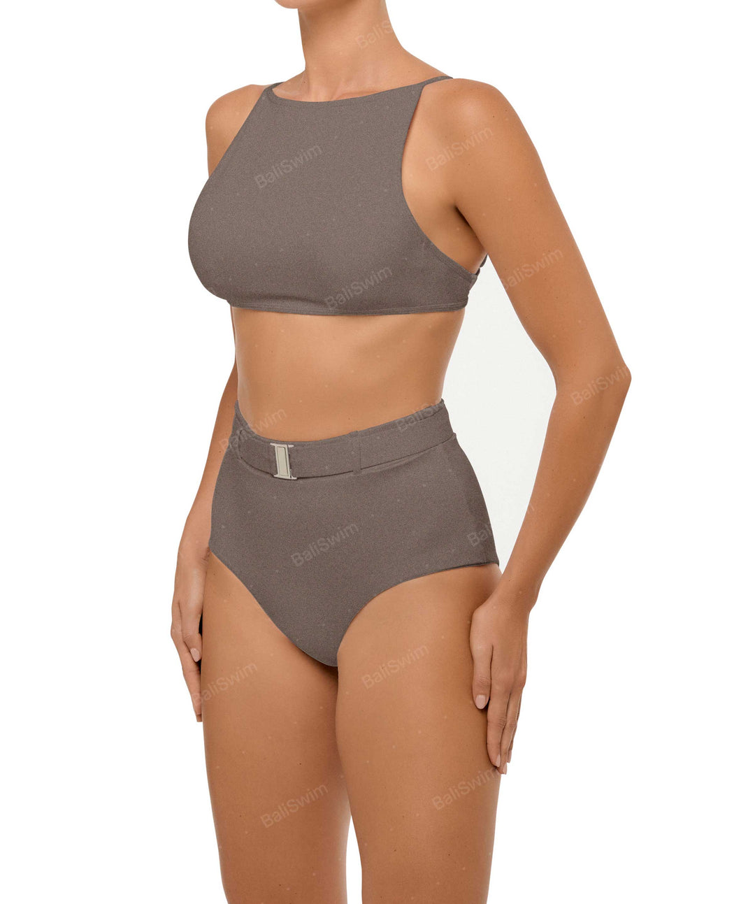 BSWS-B98 Belted High Rise Bikini Bottom