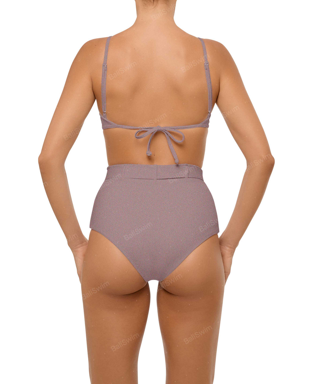 BSWS-B98 Belted High Rise Bikini Bottom