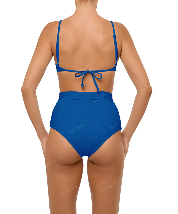 BSWS-B98 Belted High Rise Bikini Bottom