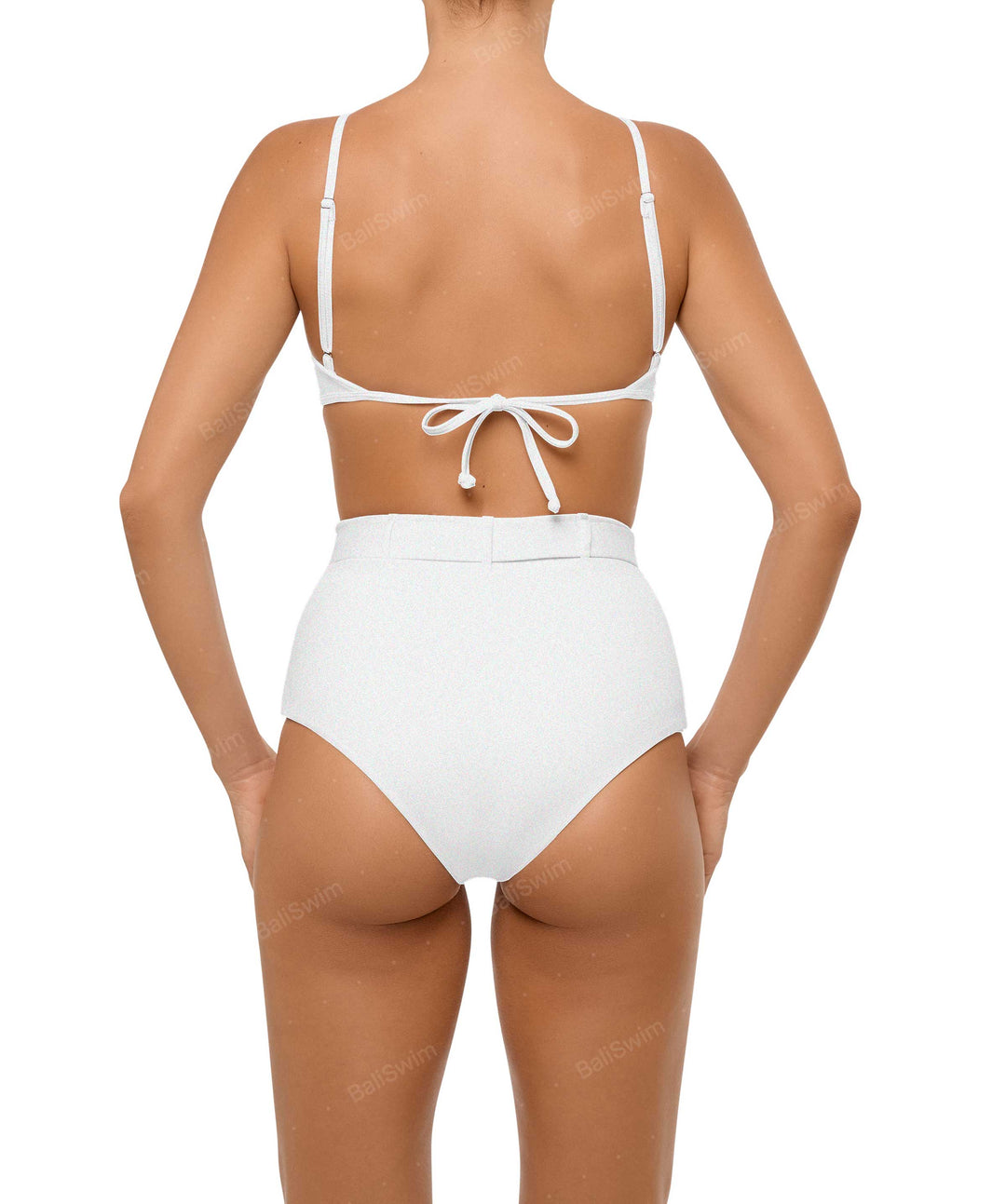 BSWS-B98 Belted High Rise Bikini Bottom