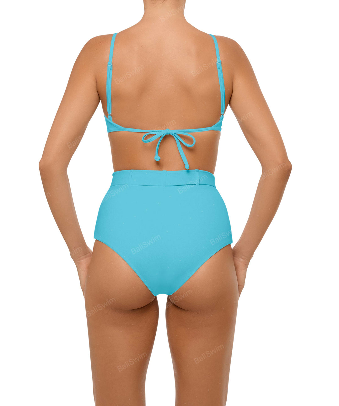 BSWS-B98 Belted High Rise Bikini Bottom