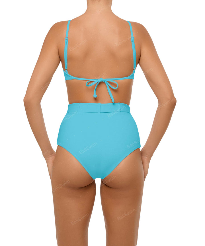 BSWS-B98 Belted High Rise Bikini Bottom