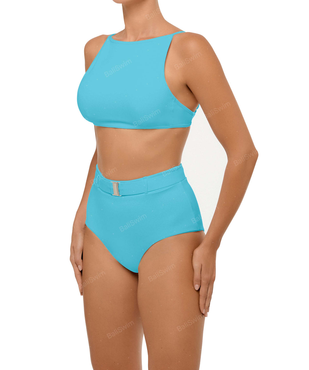 BSWS-B98 Belted High Rise Bikini Bottom