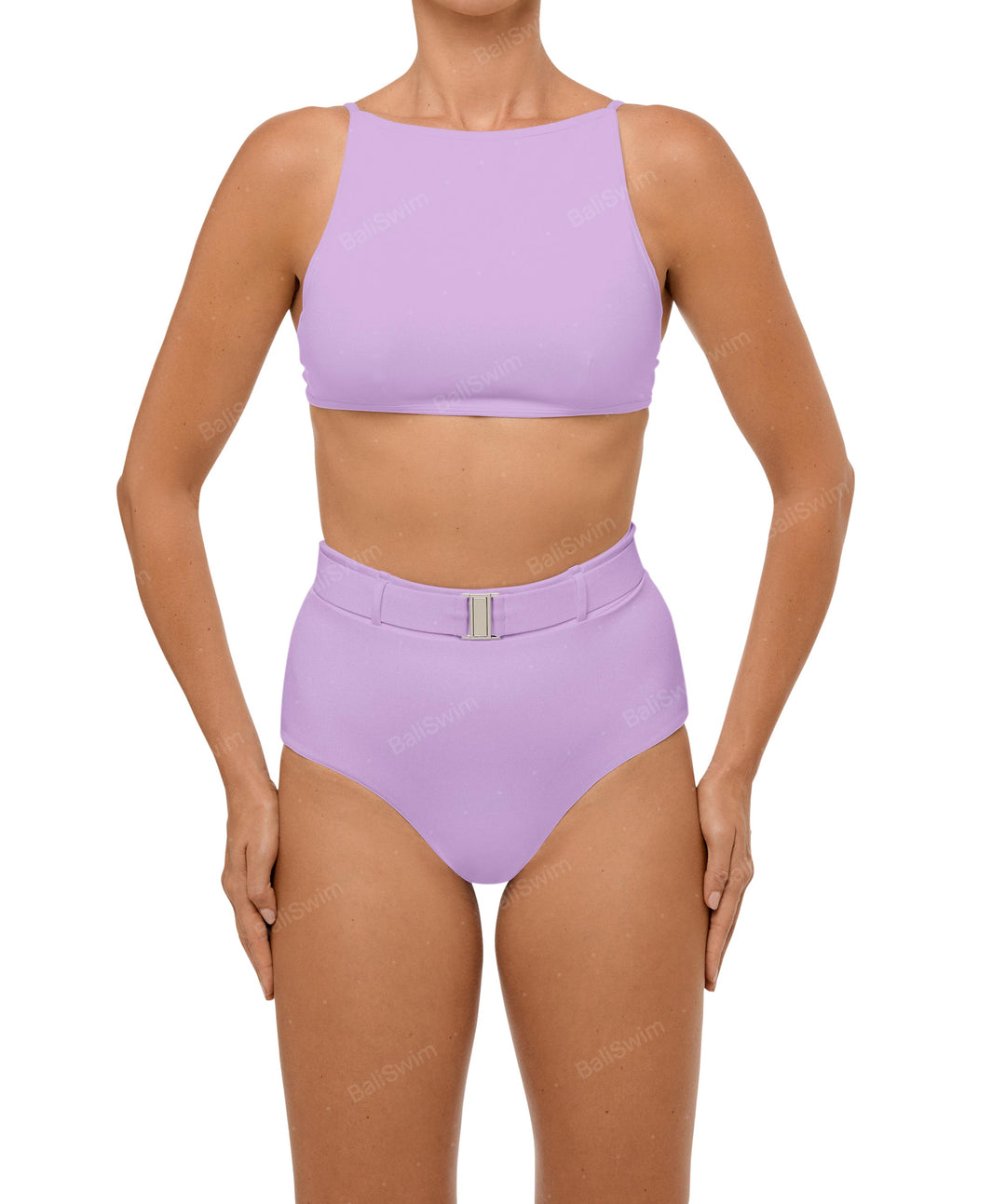 BSWS-B98 Belted High Rise Bikini Bottom