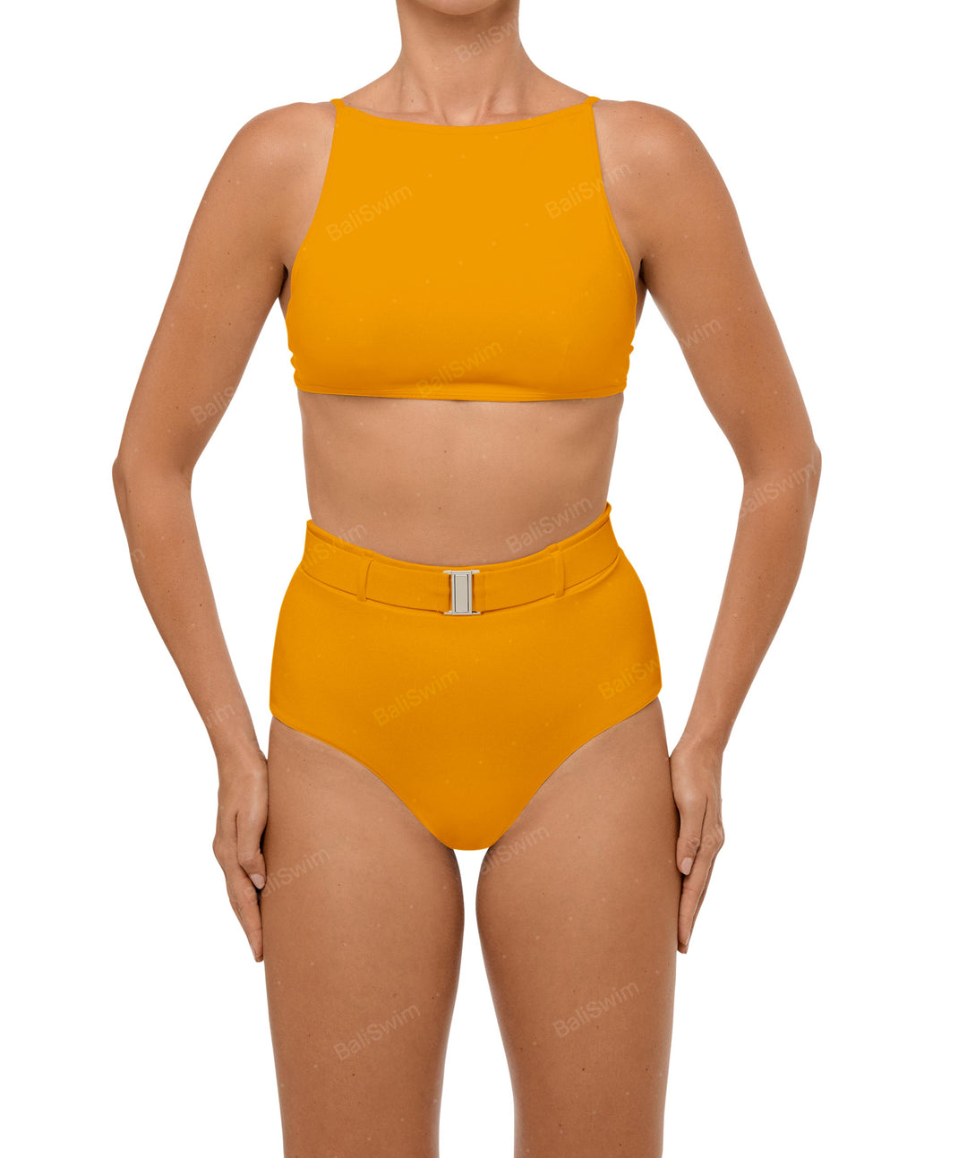 BSWS-B98 Belted High Rise Bikini Bottom