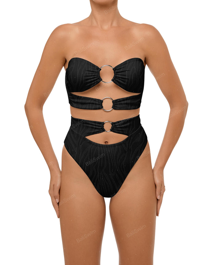 BSWS-B99 O-ring High Rise Bikini Bottom