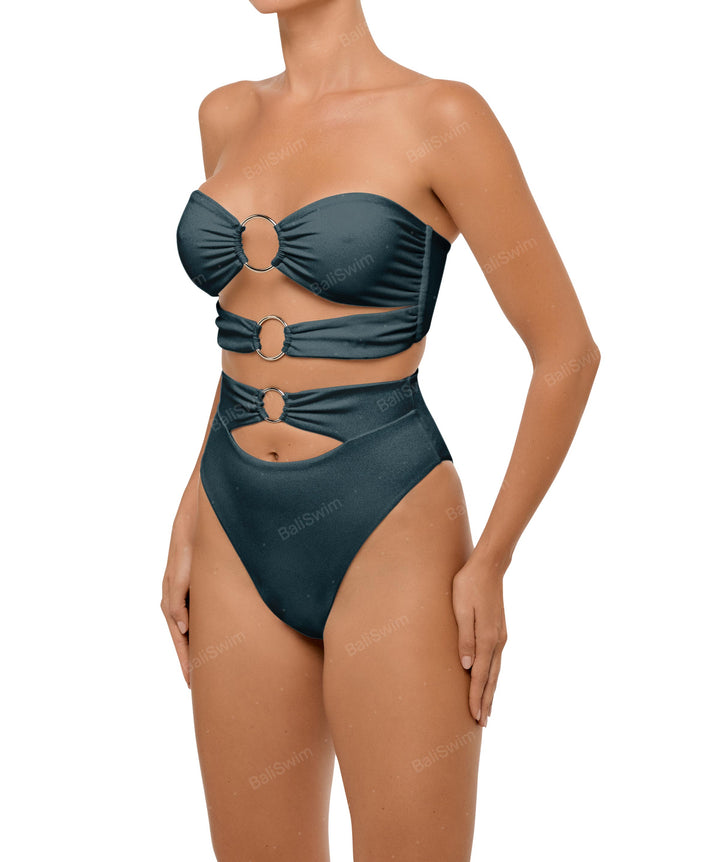 BSWS-B99 O-ring High Rise Bikini Bottom