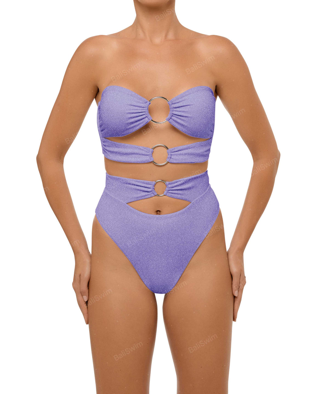 BSWS-B99 O-ring High Rise Bikini Bottom