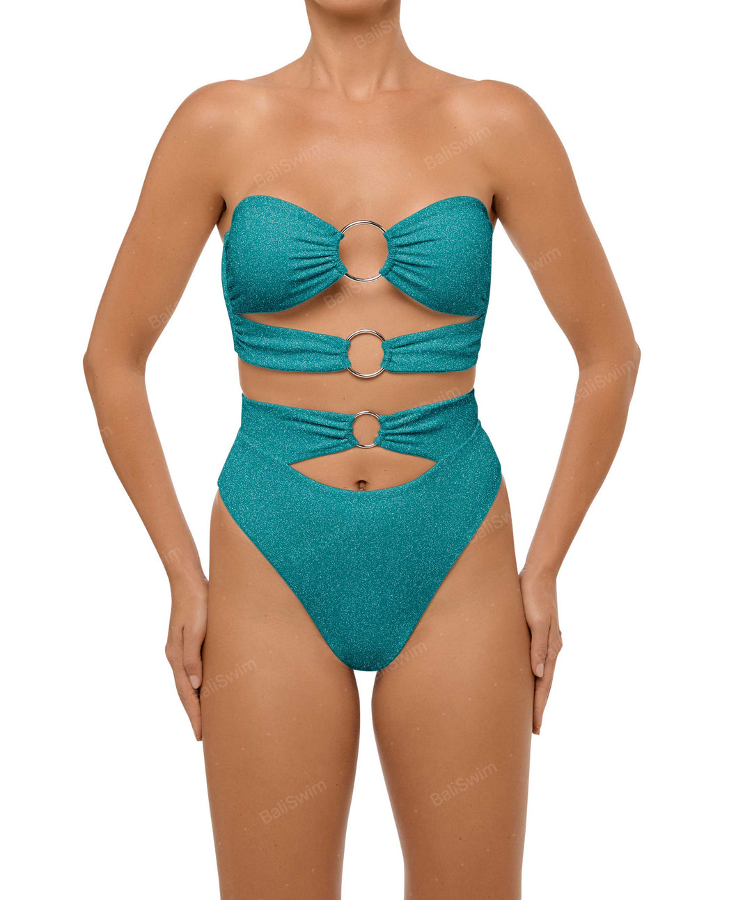 BSWS-B99 O-ring High Rise Bikini Bottom