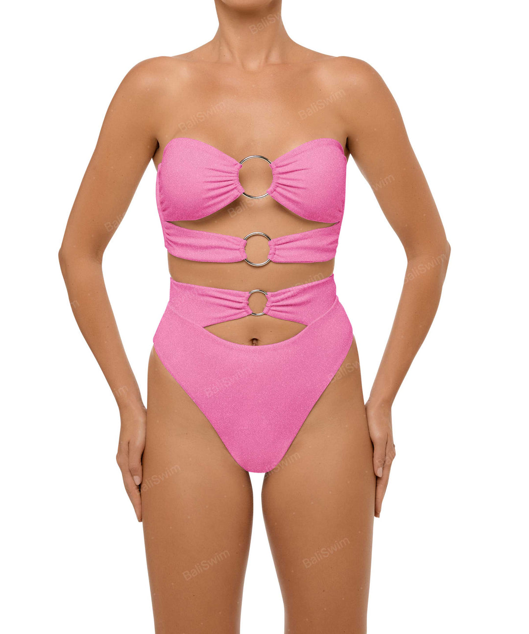 BSWS-B99 O-ring High Rise Bikini Bottom