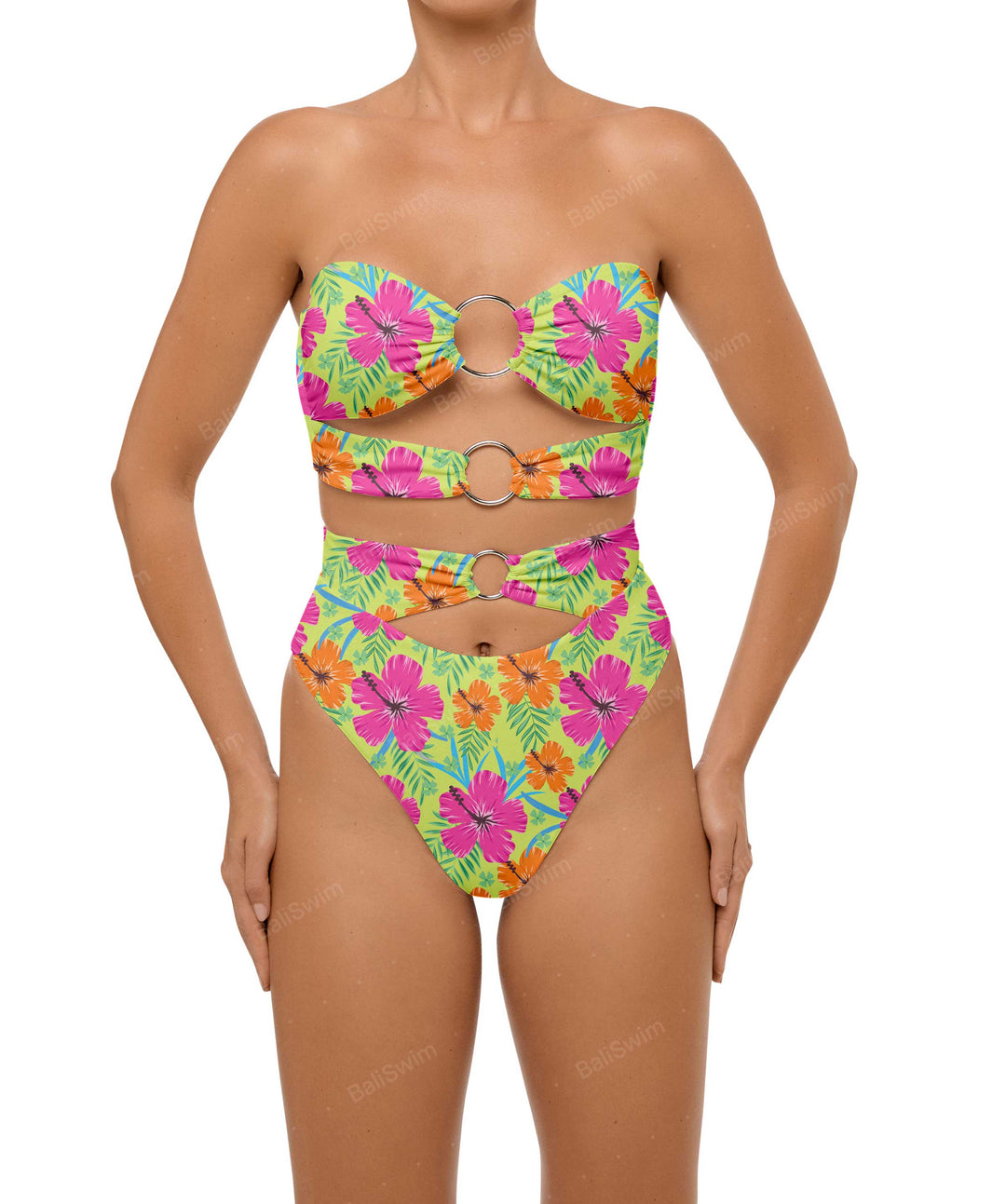 BSWS-B99 O-ring High Rise Bikini Bottom