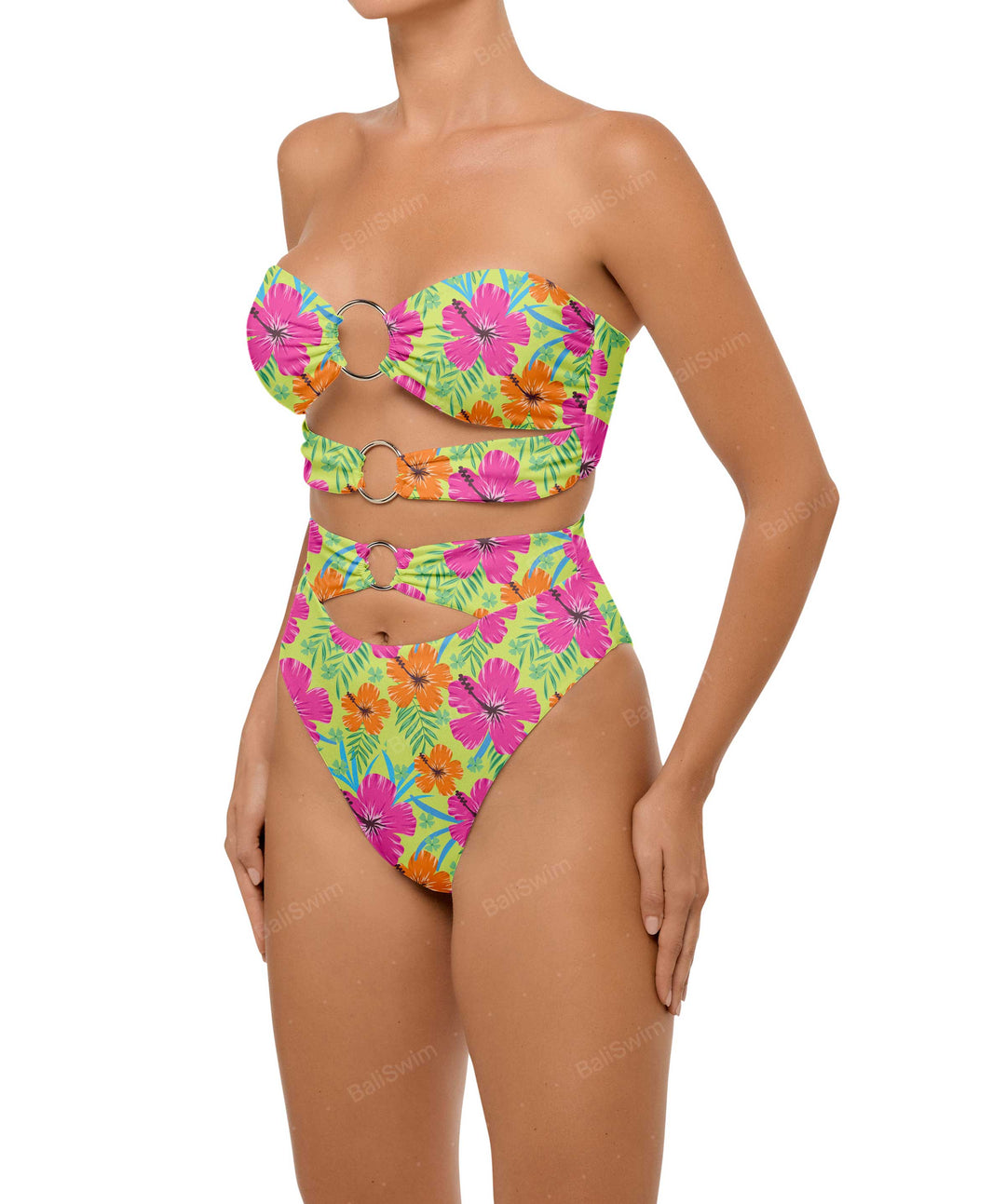 BSWS-B99 O-ring High Rise Bikini Bottom