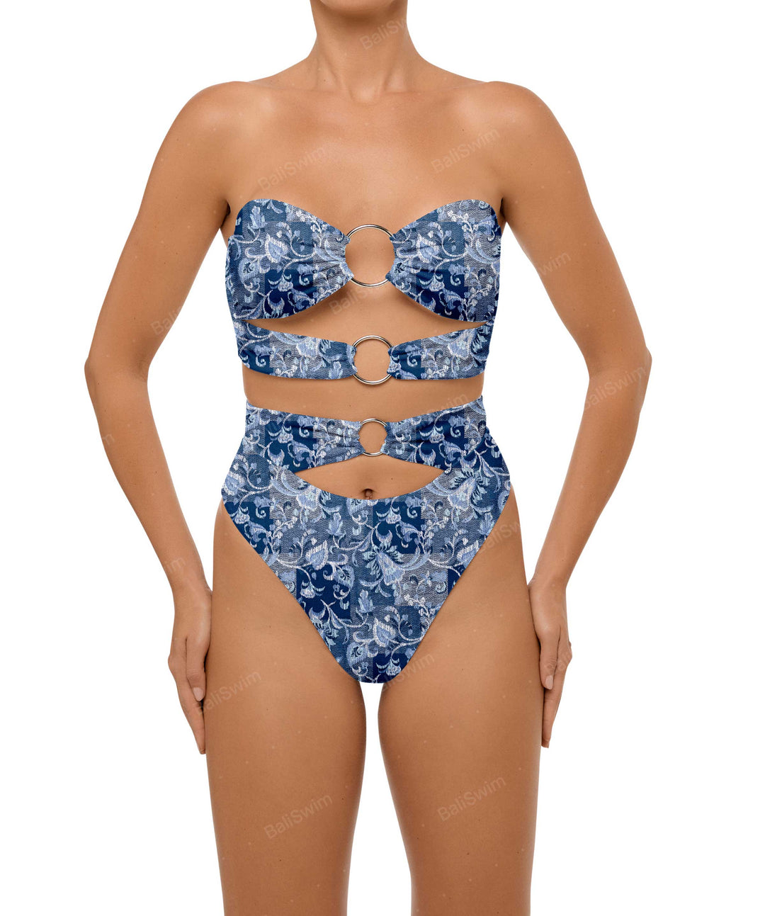 BSWS-B99 O-ring High Rise Bikini Bottom