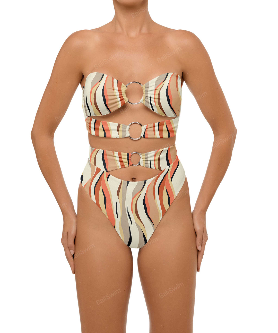BSWS-B99 O-ring High Rise Bikini Bottom