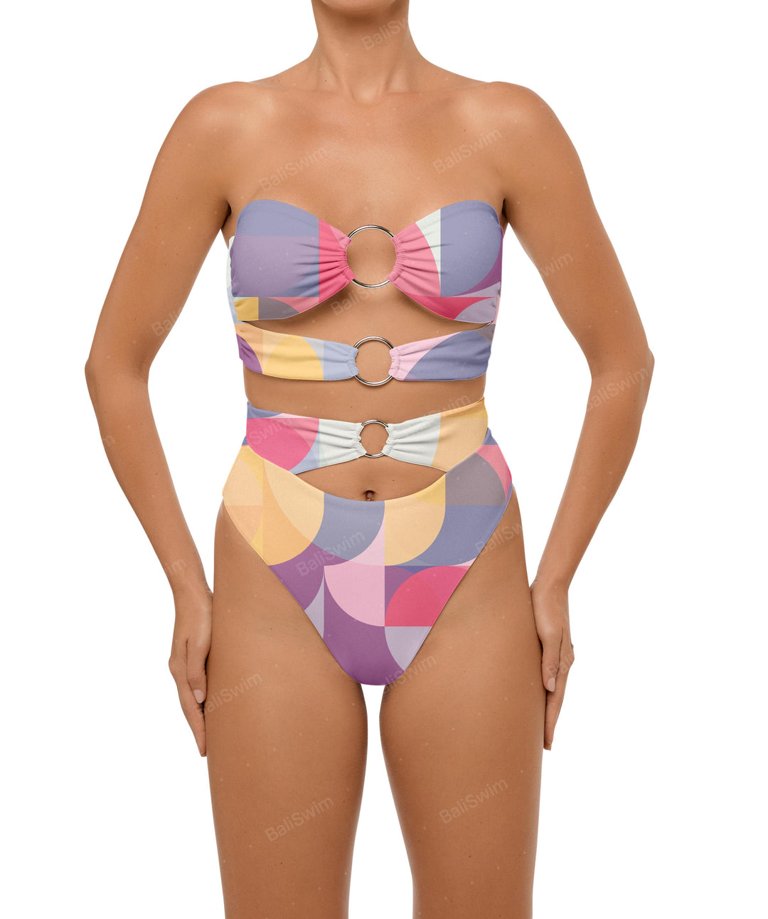BSWS-B99 O-ring High Rise Bikini Bottom
