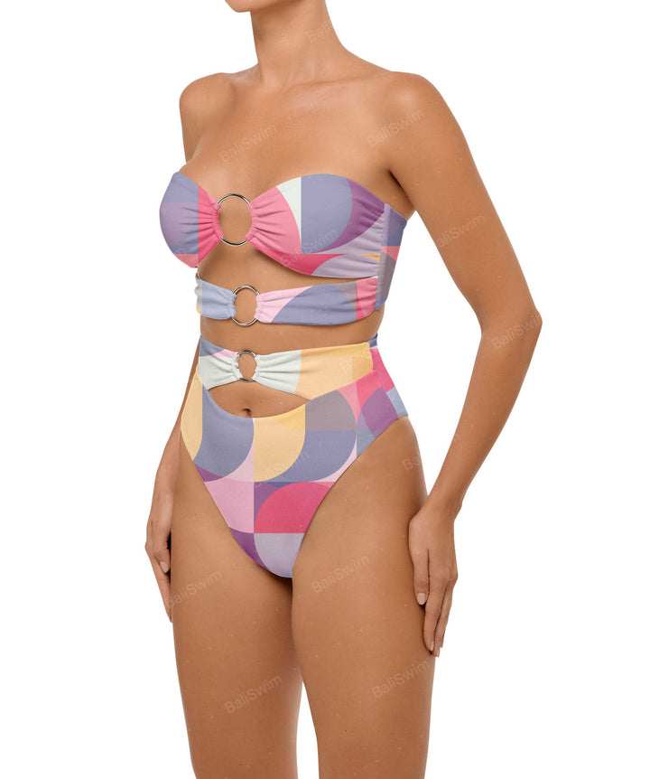 BSWS-B99 O-ring High Rise Bikini Bottom