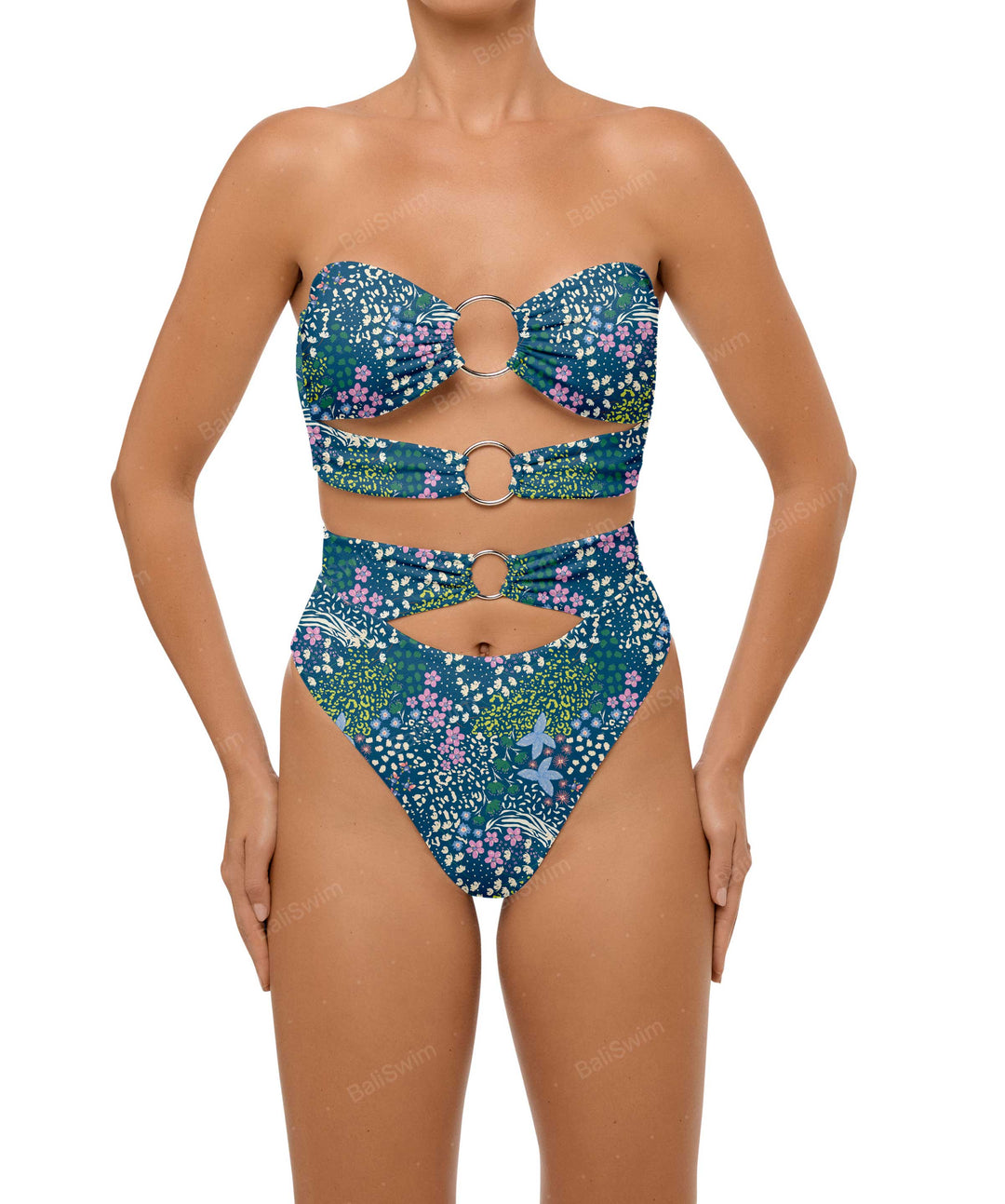 BSWS-B99 O-ring High Rise Bikini Bottom