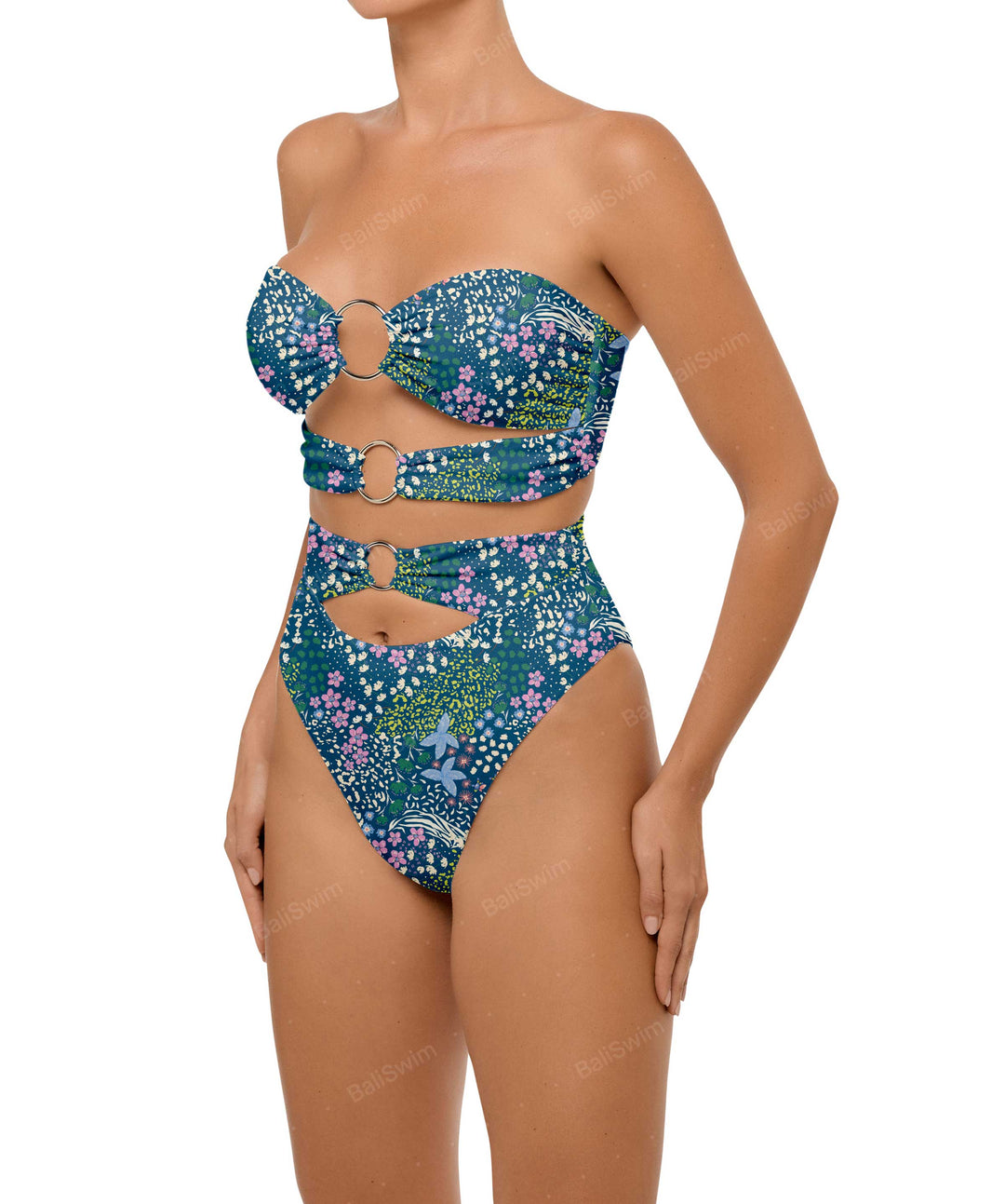 BSWS-B99 O-ring High Rise Bikini Bottom