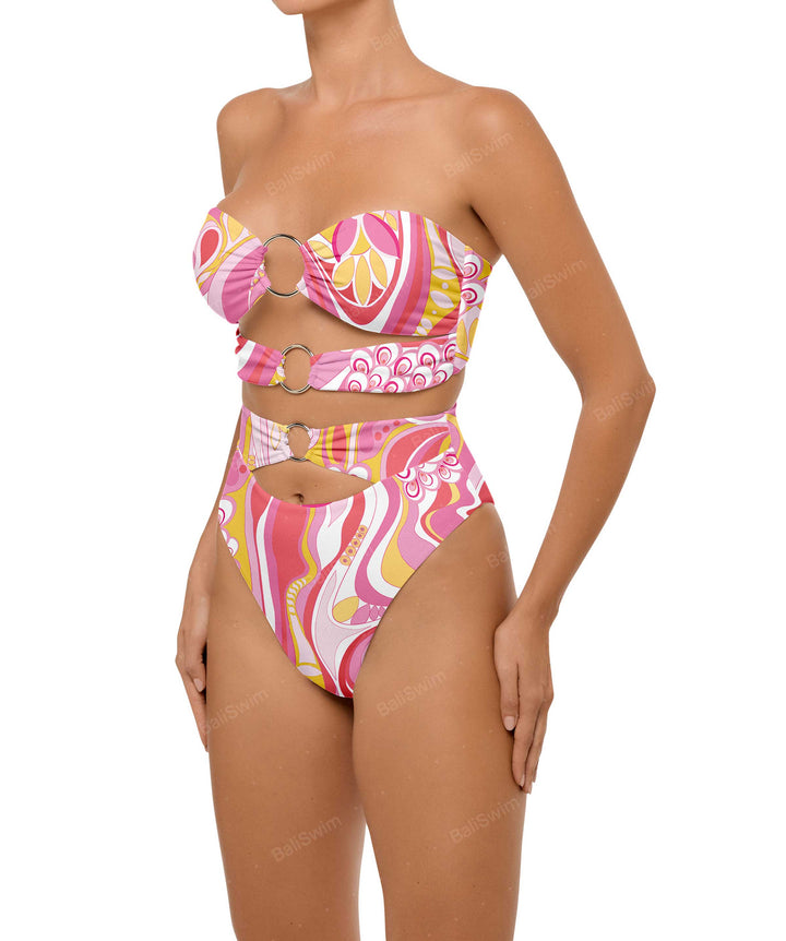 BSWS-B99 O-ring High Rise Bikini Bottom