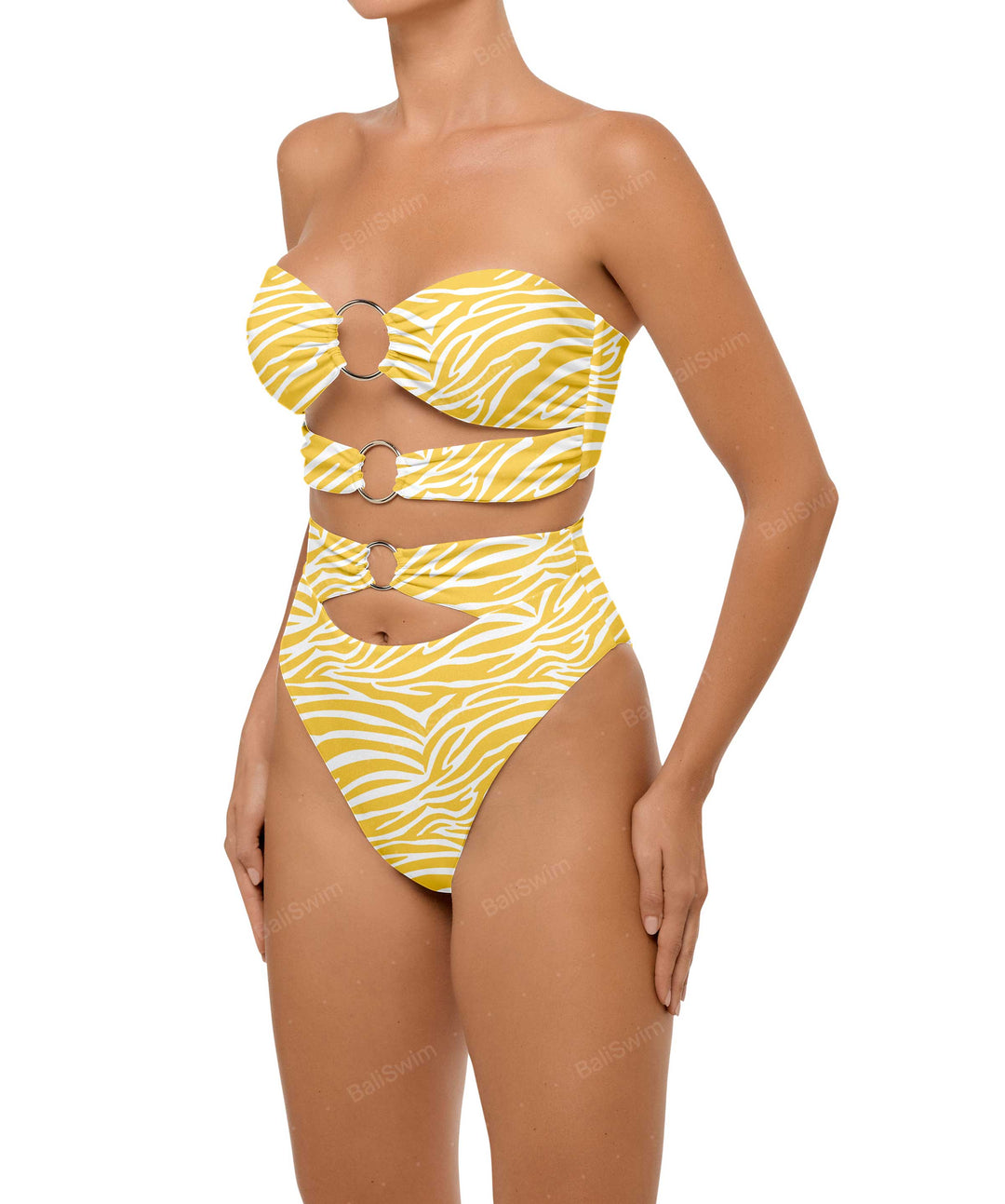 BSWS-B99 O-ring High Rise Bikini Bottom