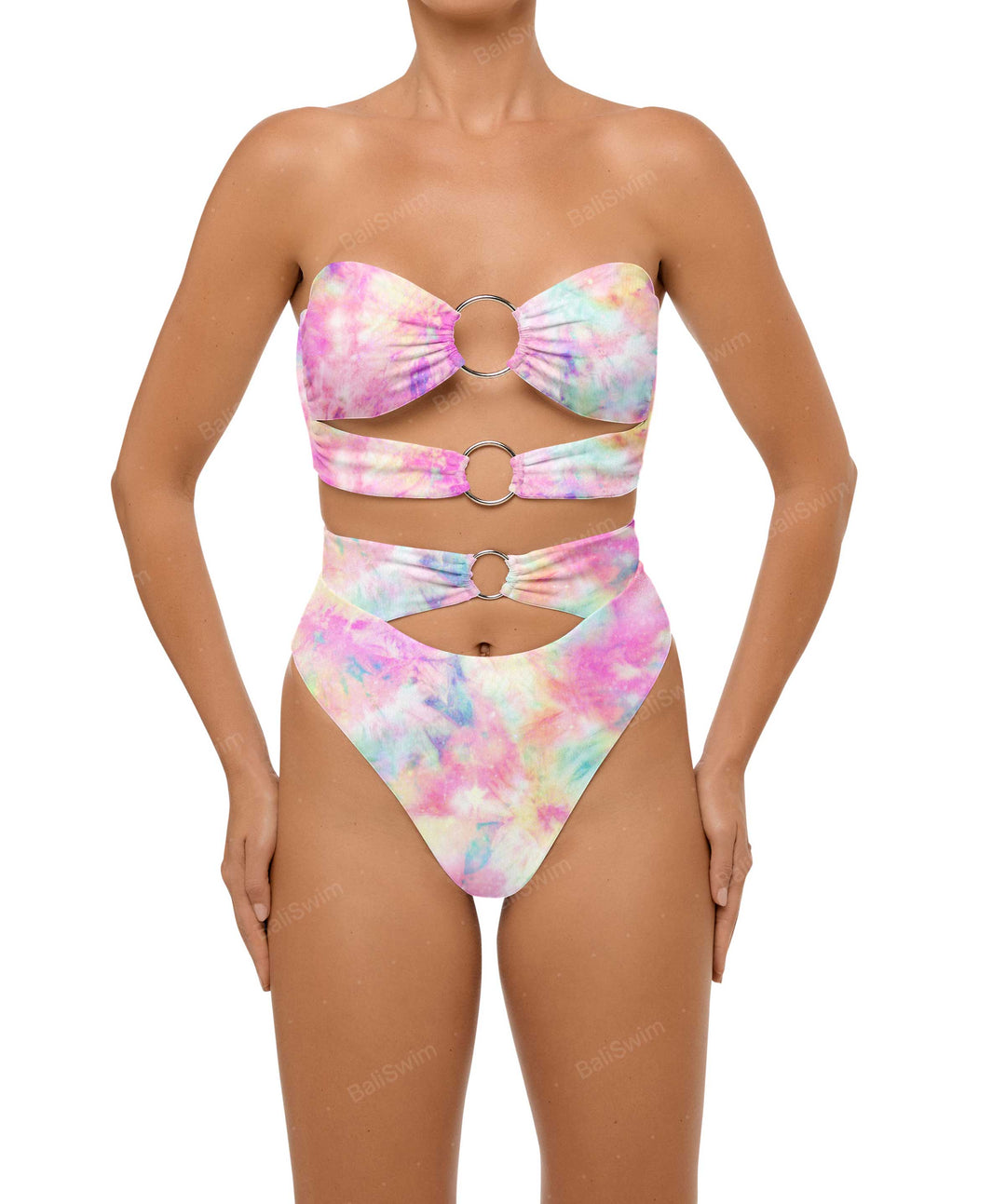 BSWS-B99 O-ring High Rise Bikini Bottom