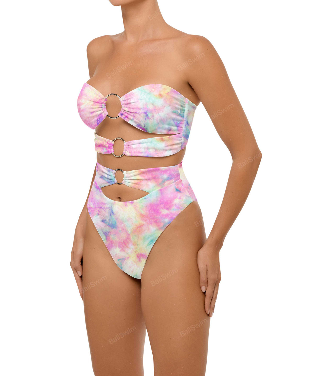 BSWS-B99 O-ring High Rise Bikini Bottom