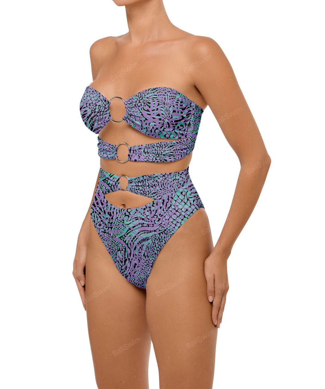 BSWS-B99 O-ring High Rise Bikini Bottom