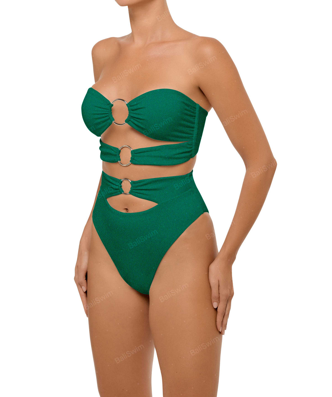 BSWS-B99 O-ring High Rise Bikini Bottom