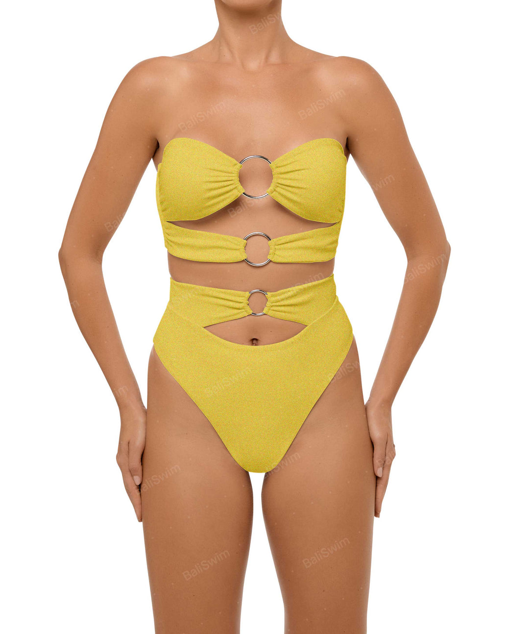 BSWS-B99 O-ring High Rise Bikini Bottom