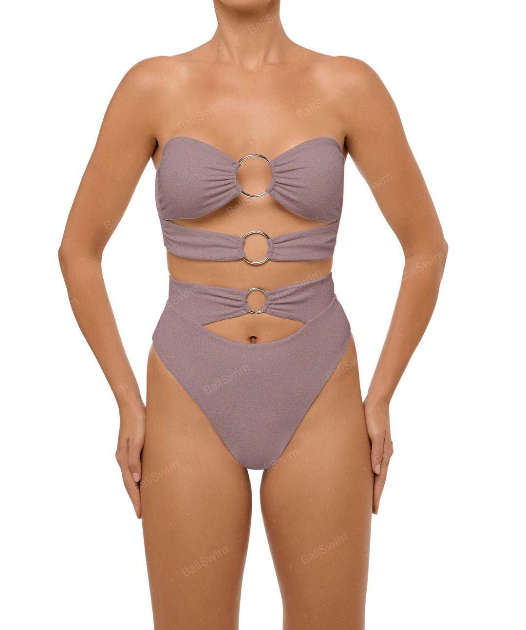 BSWS-B99 O-ring High Rise Bikini Bottom