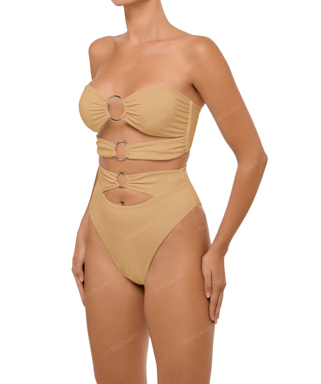 BSWS-B99 O-ring High Rise Bikini Bottom