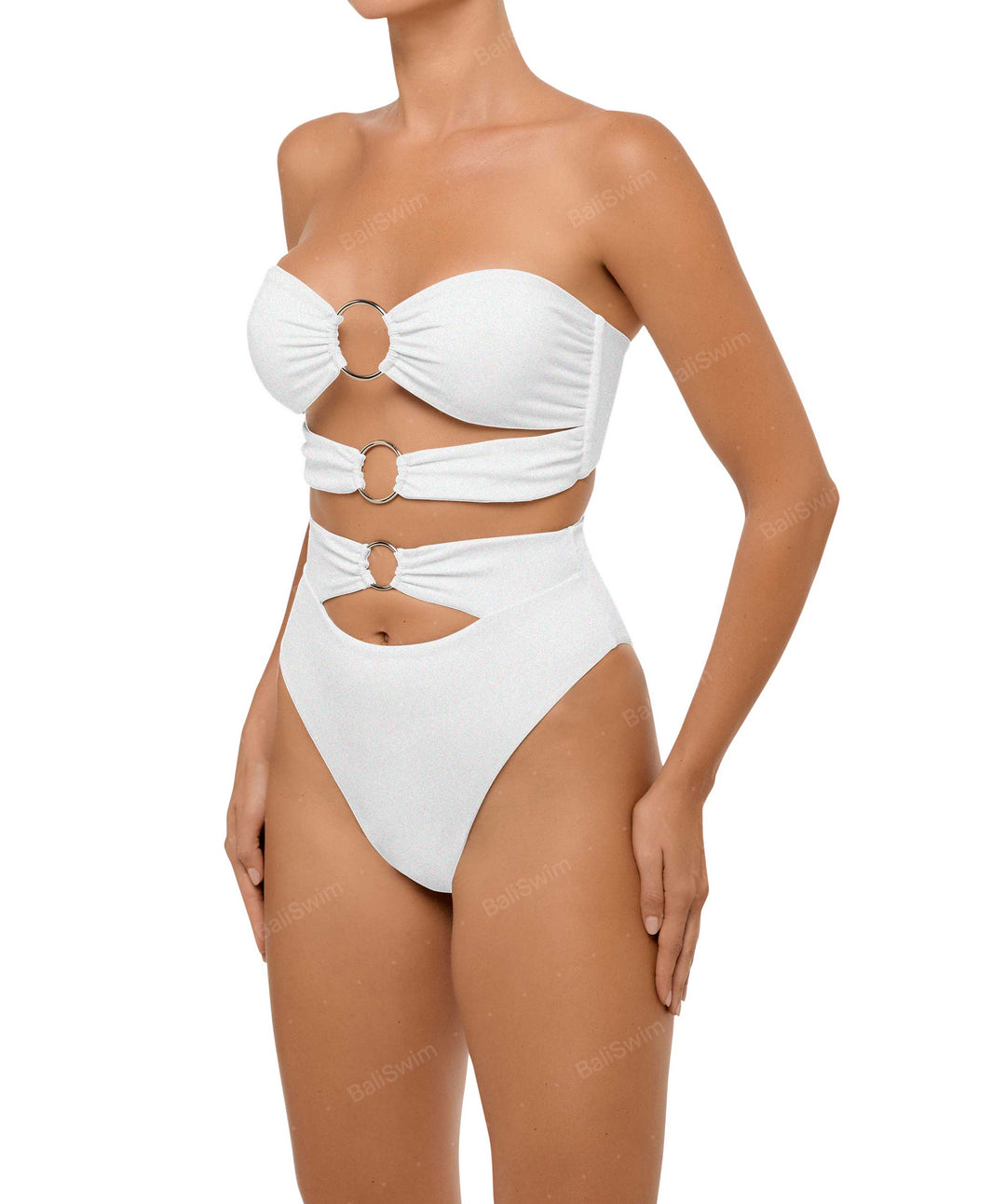 BSWS-B99 O-ring High Rise Bikini Bottom